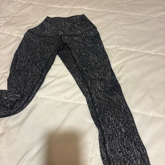 Lululemon Wunder Under High Rise Gray Speckled Leggings Size 8 - Picture 6 of 8